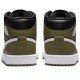 Air Jordan 1 Mid Black White Olive