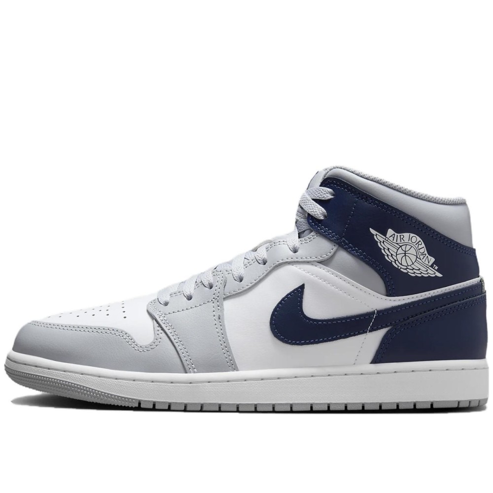 Air Jordan 1 Mid Wolf Grey Midnight Navy