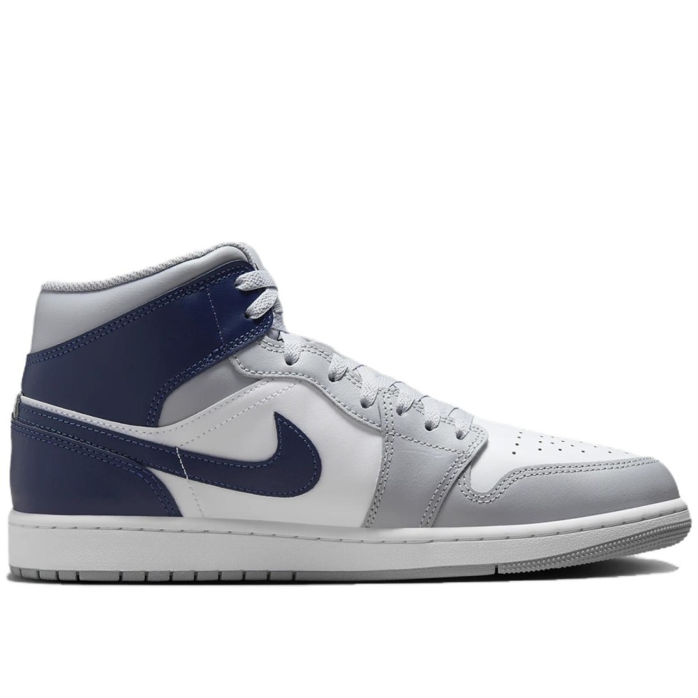 Air Jordan 1 Mid Wolf Grey Midnight Navy