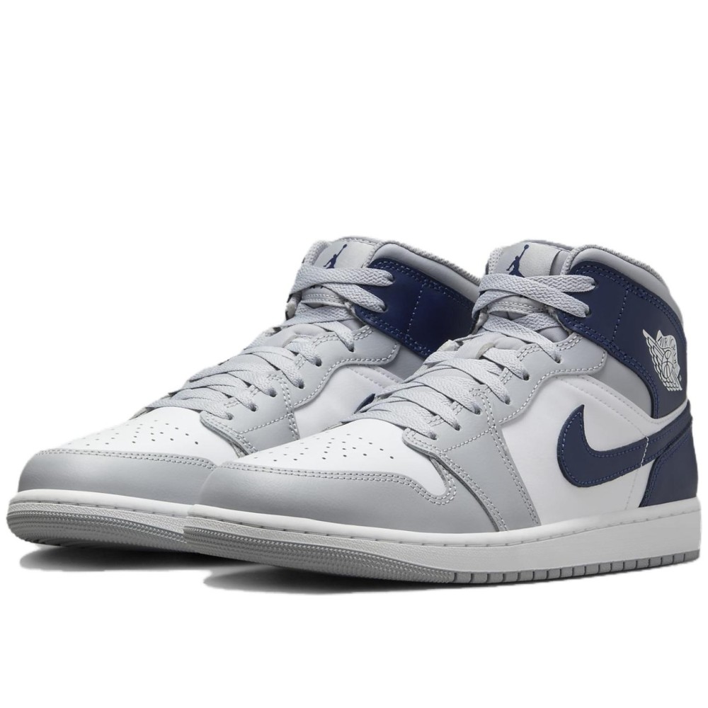 Air Jordan 1 Mid Wolf Grey Midnight Navy