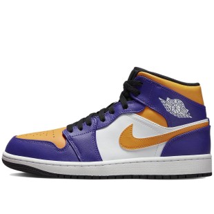 Air Jordan 1 Mid Lakers Purple