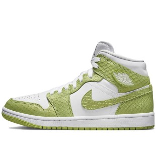 Air Jordan 1 Mid SE Green Python