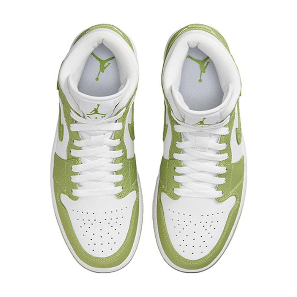 Air Jordan 1 Mid SE Green Python