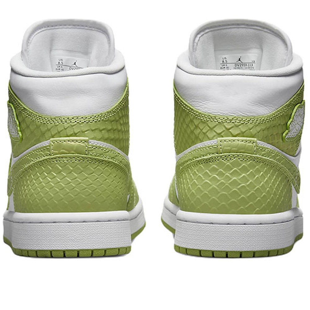 Air Jordan 1 Mid SE Green Python