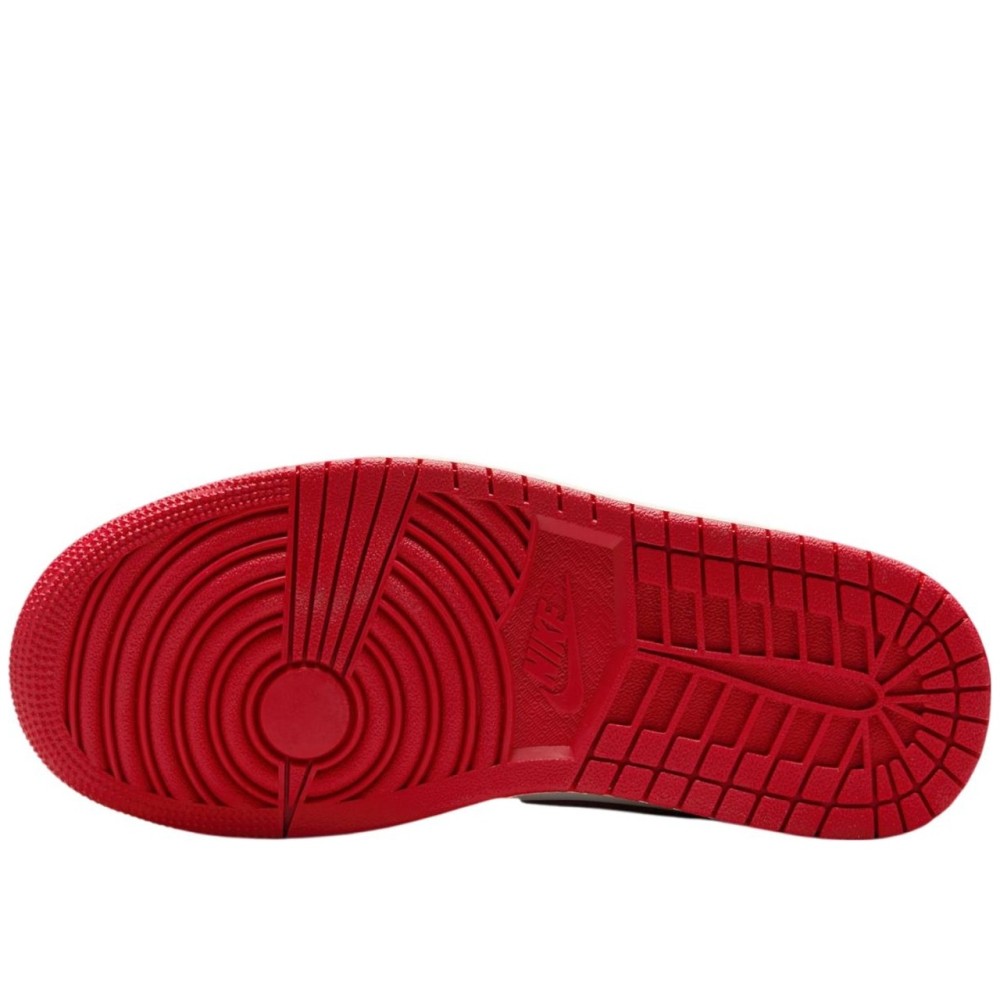 Air Jordan 1 Mid SE Red Cracked Leather