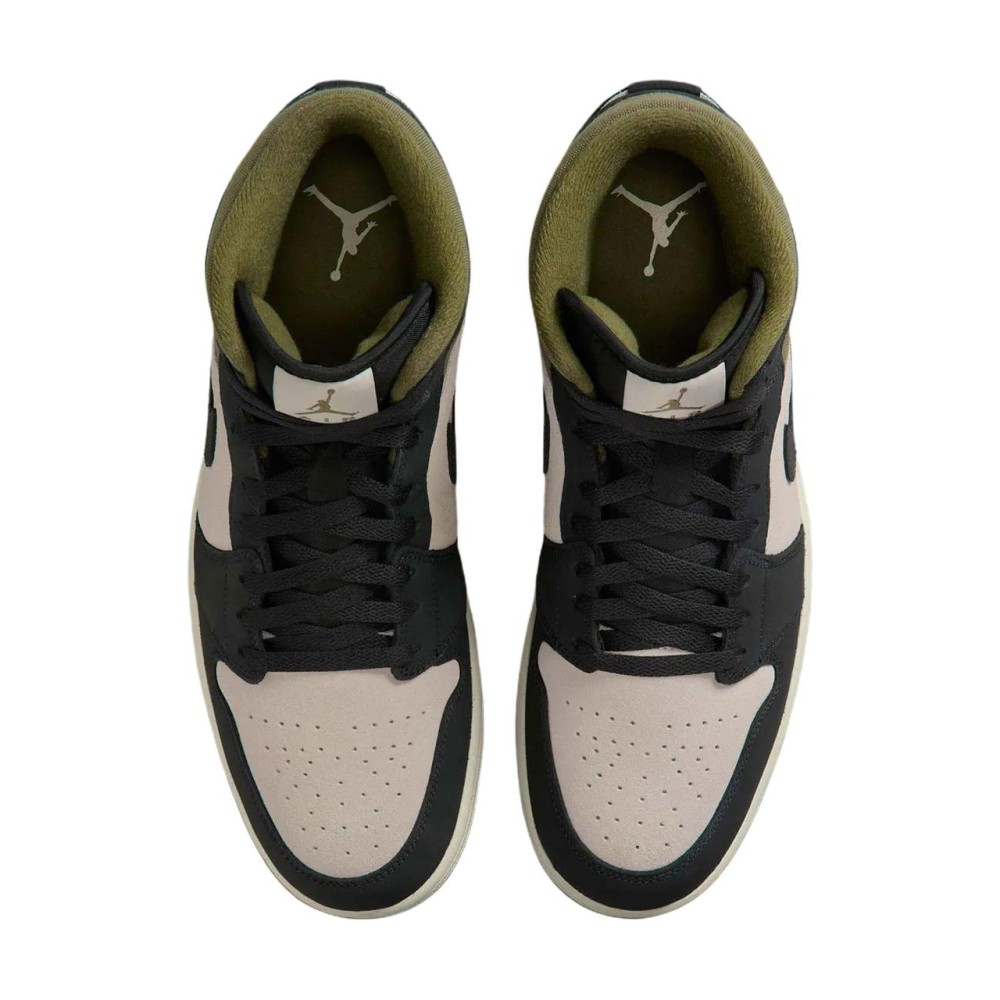 Air Jordan 1 Mid SE Off Noir Medium Olive