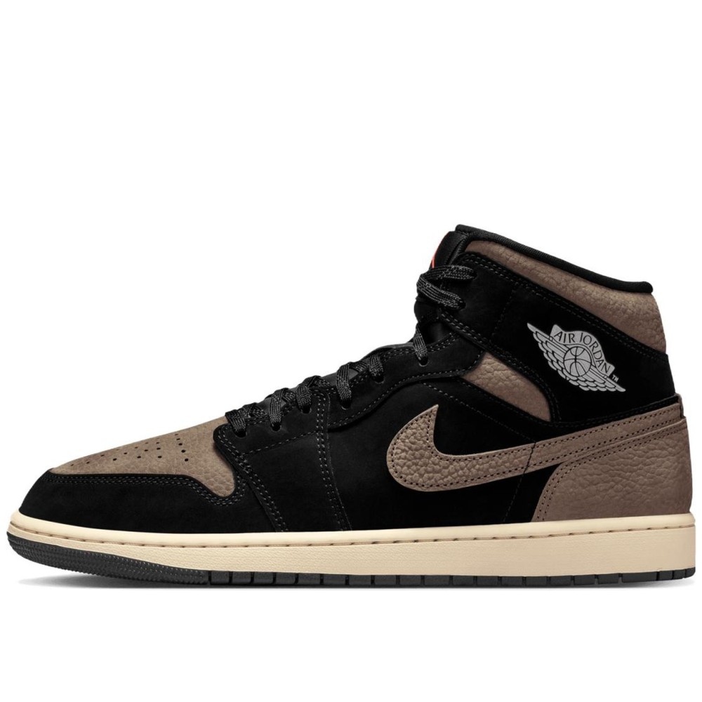 Air Jordan 1 Mid Vintage Basketball Unisex Black Gray