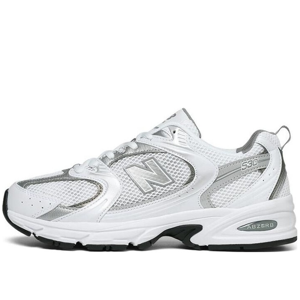 530 White Metallic Silver