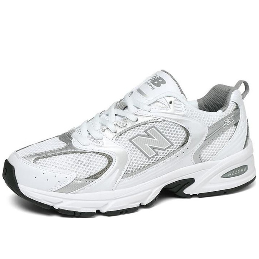 530 White Metallic Silver