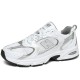 530 White Metallic Silver
