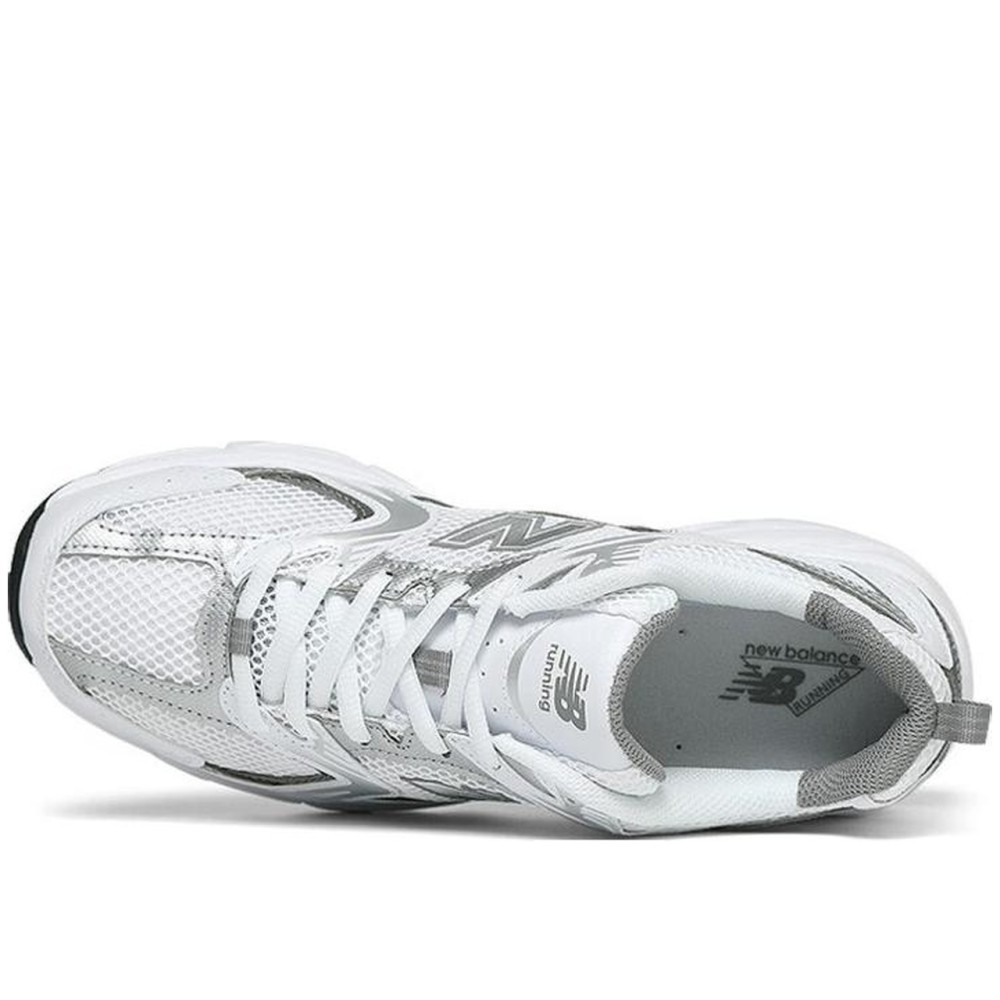 530 White Metallic Silver