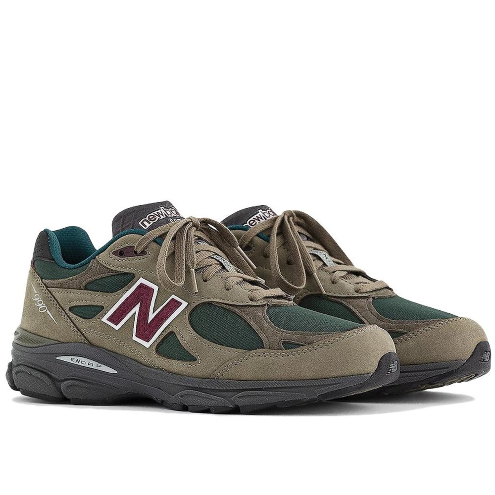 X Teddy Santis 990 V3 Green Purple Sneakers
