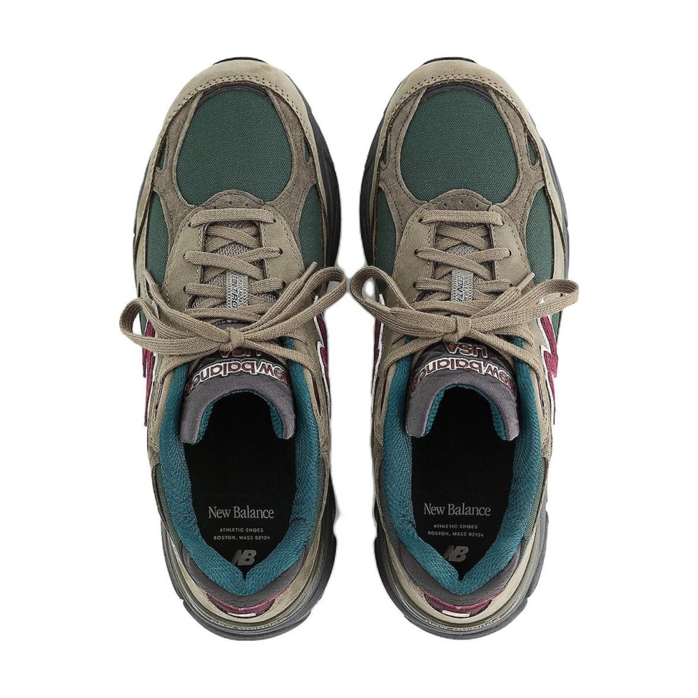 X Teddy Santis 990 V3 Green Purple Sneakers