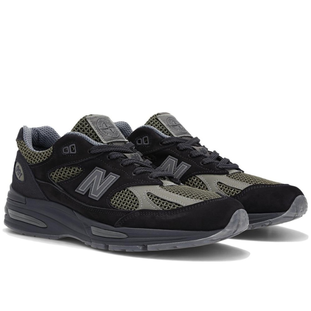 991v2 Stone Island Black Grey Sneakers