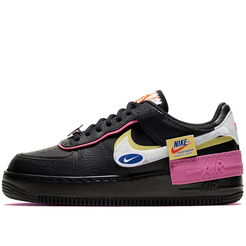 Air Force 1 Low Shadow Removable Patches Black Pink Women