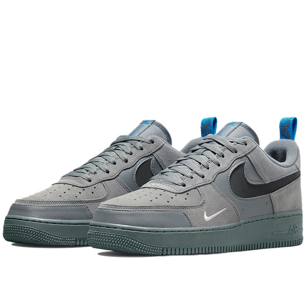 Air Force 1 Low Cut Out Swoosh Grey