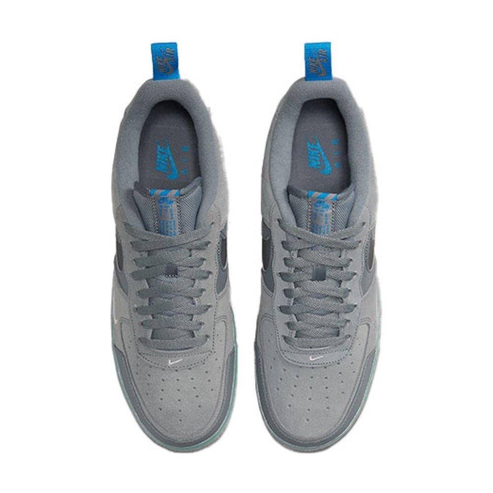 Air Force 1 Low Cut Out Swoosh Grey