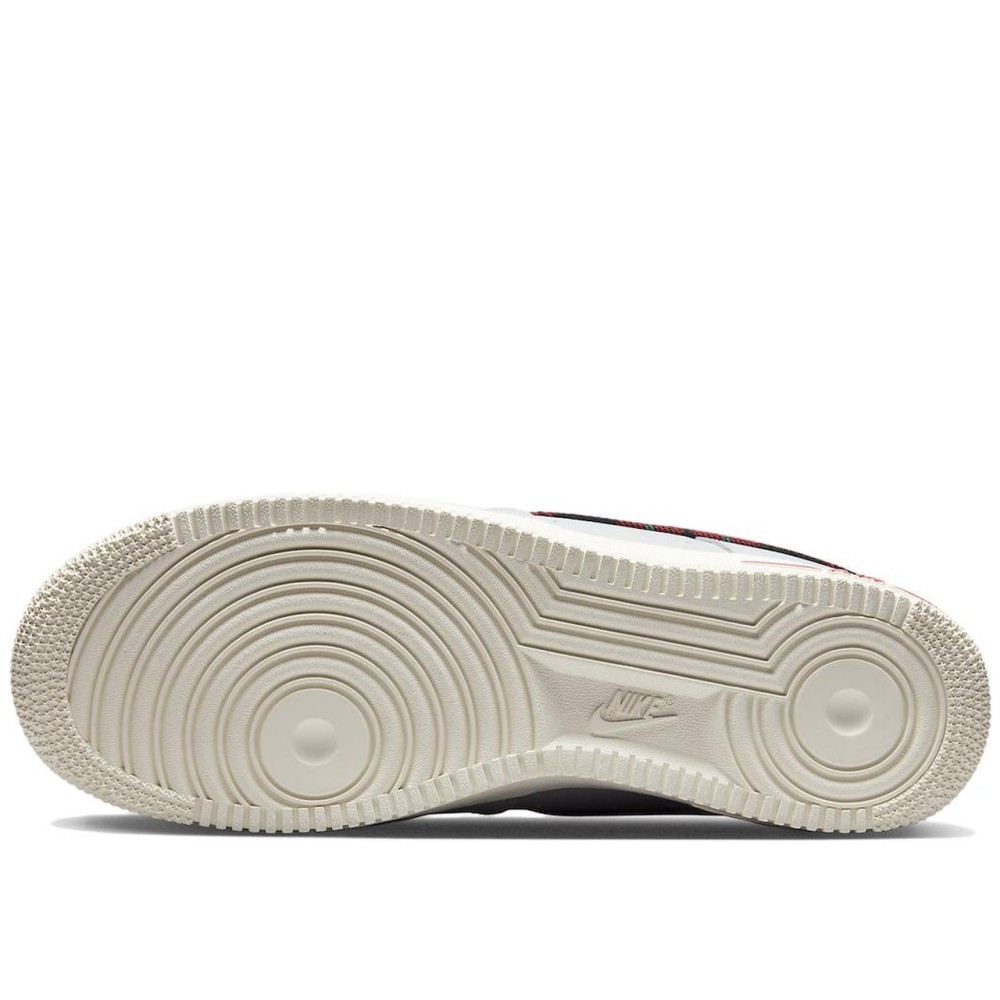 Air Force 1 Low 07 Lv8 Tartan Plaid White University Red