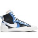 X Sacai Blazer Mid Black Blue