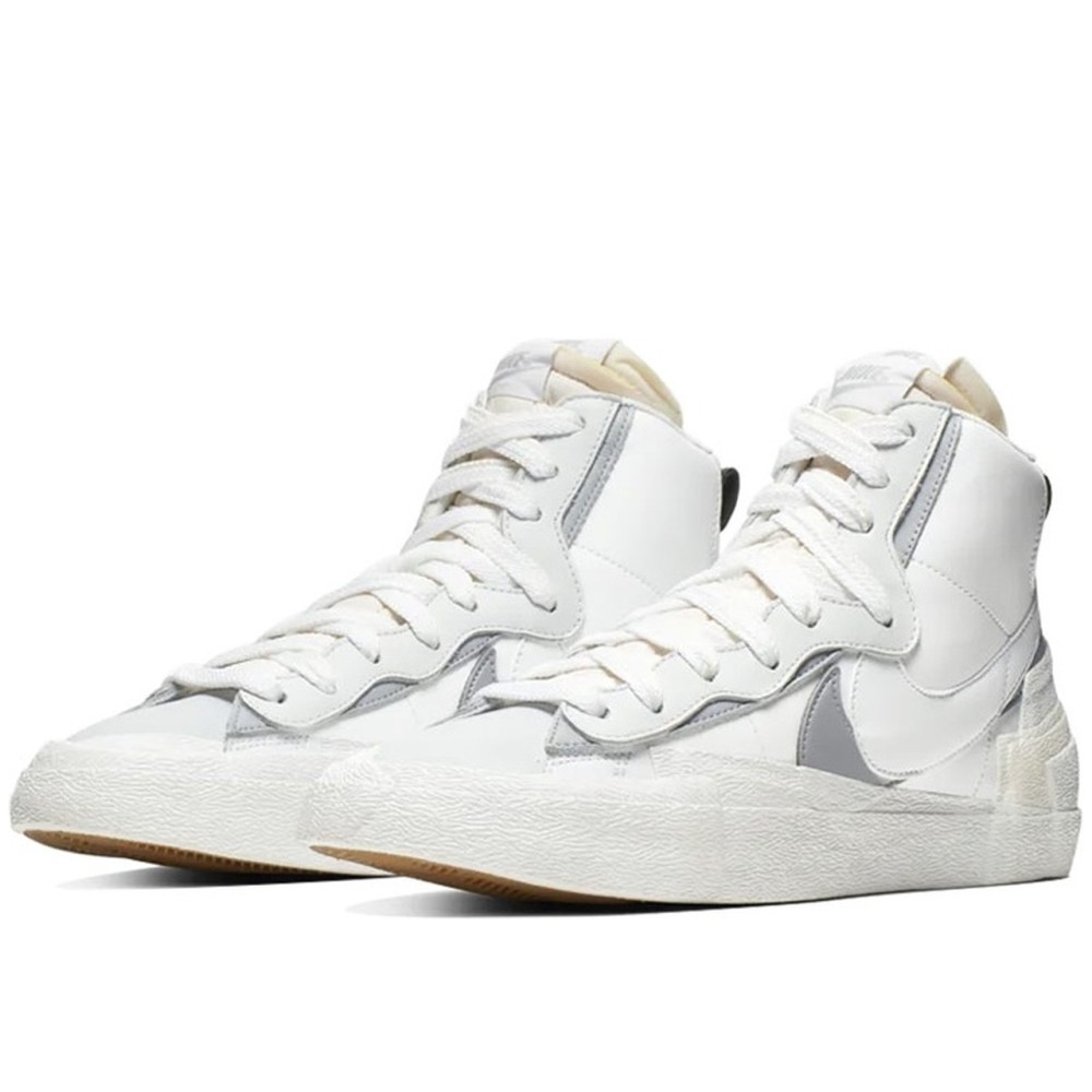 X Sacai Blazer Mid White Grey