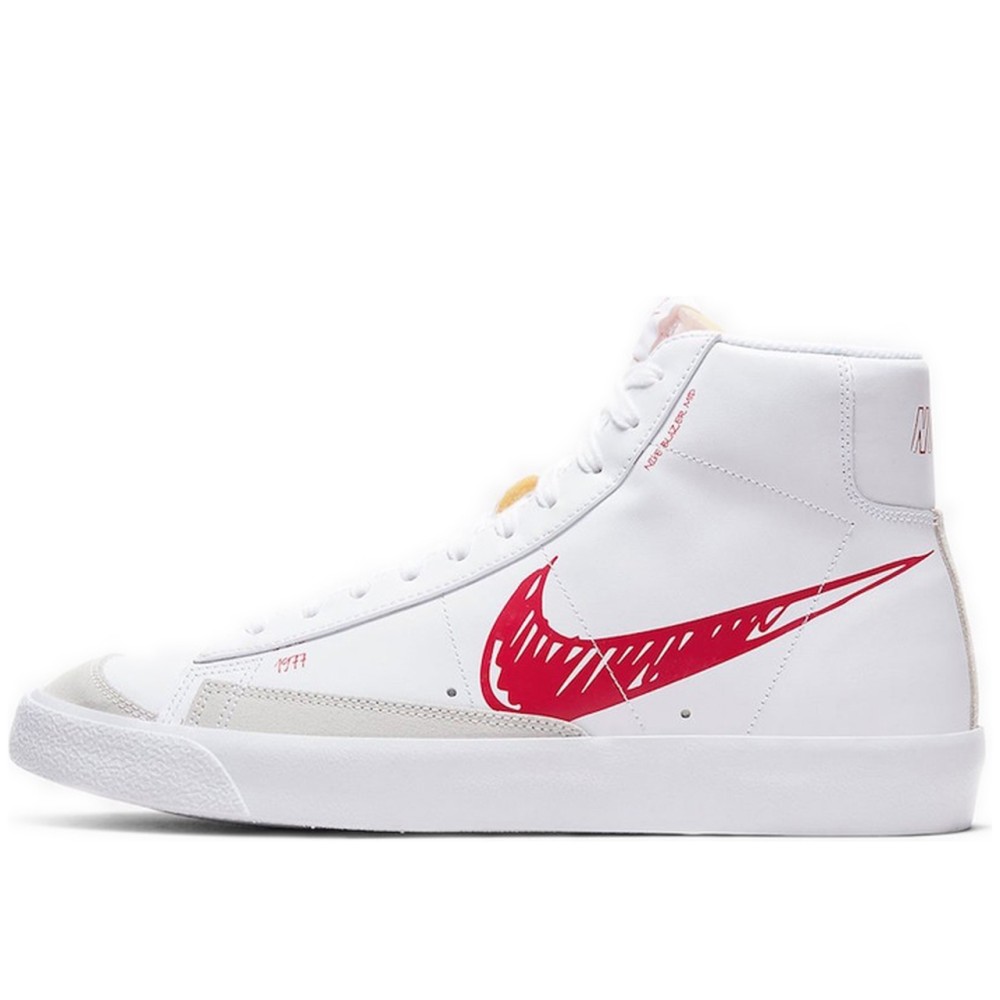 Blazer Mid 77 Sketch White Red
