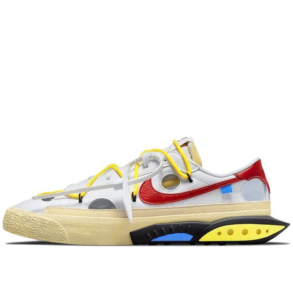 X Off White Blazer Low White University Red