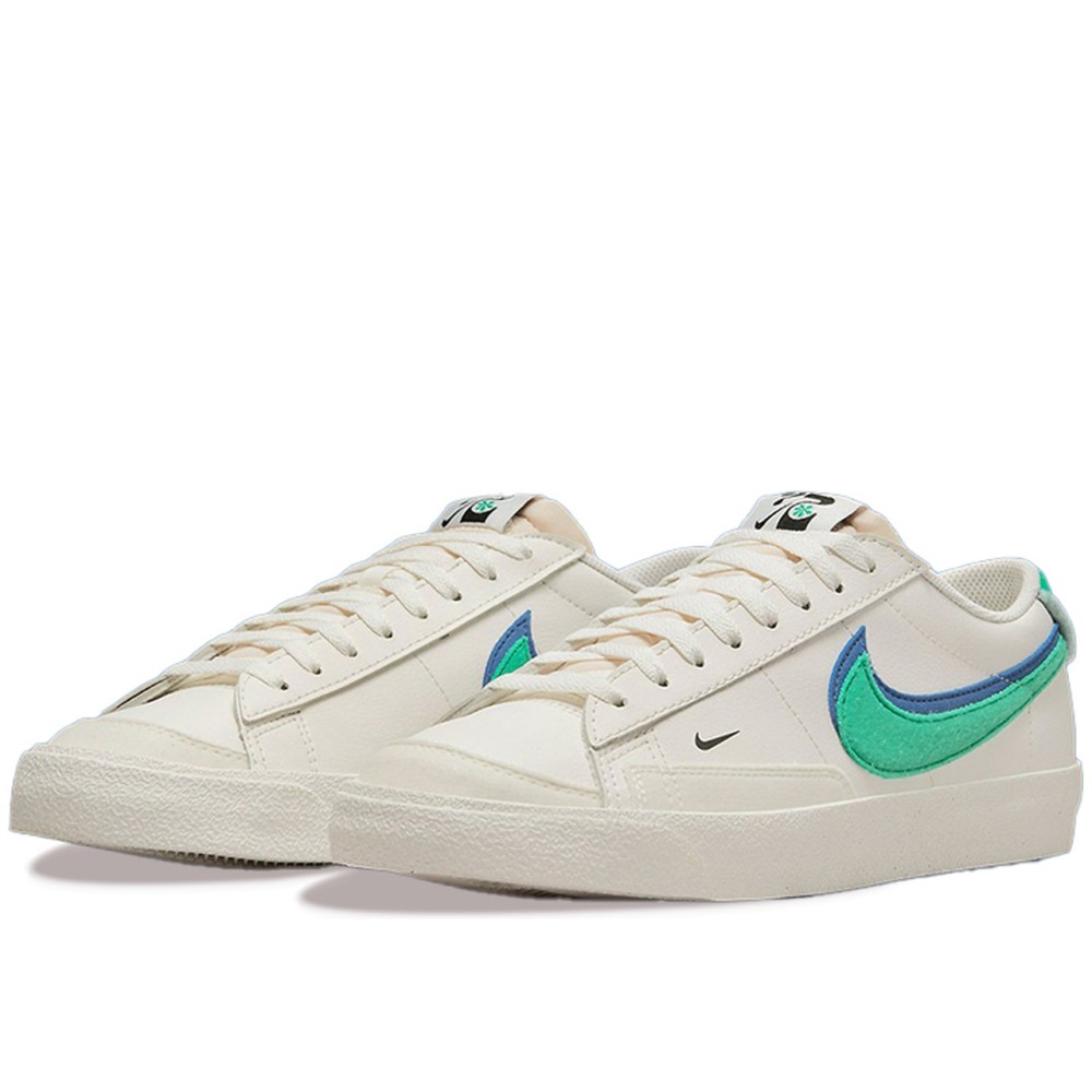 Blazer Low 72 Double Swoosh Sail Green Blue