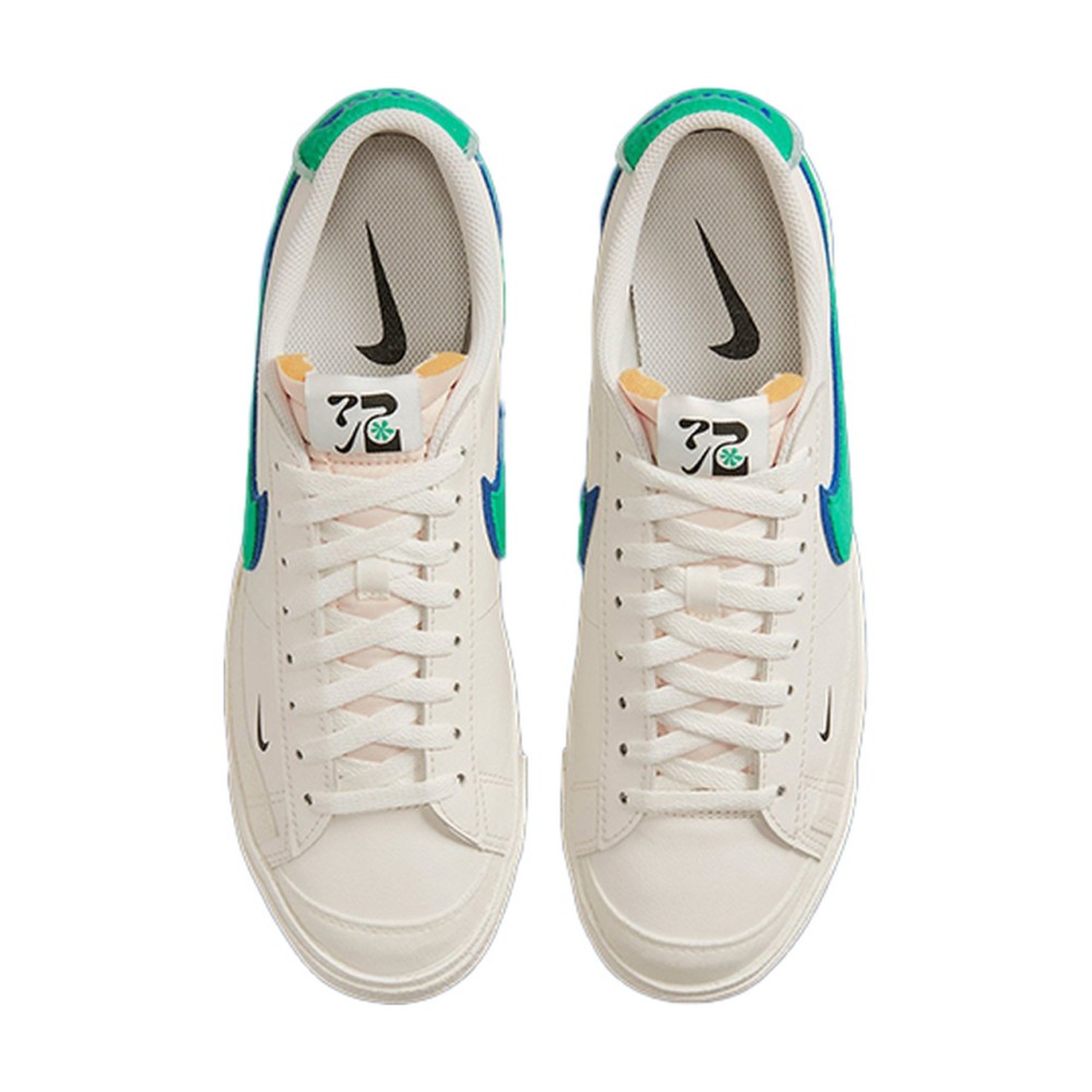 Blazer Low 72 Double Swoosh Sail Green Blue