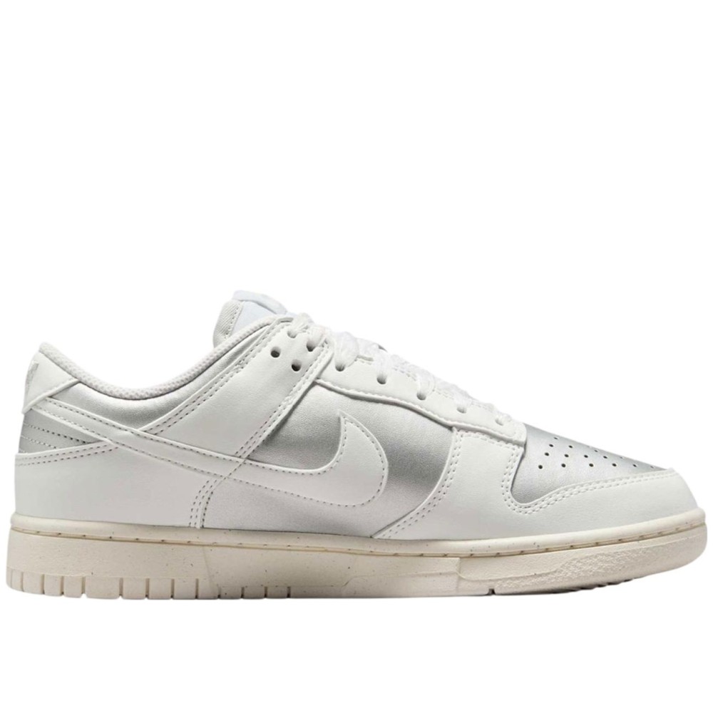 Dunk Low Next Nature Sheer Lace Metallic Platinum Women