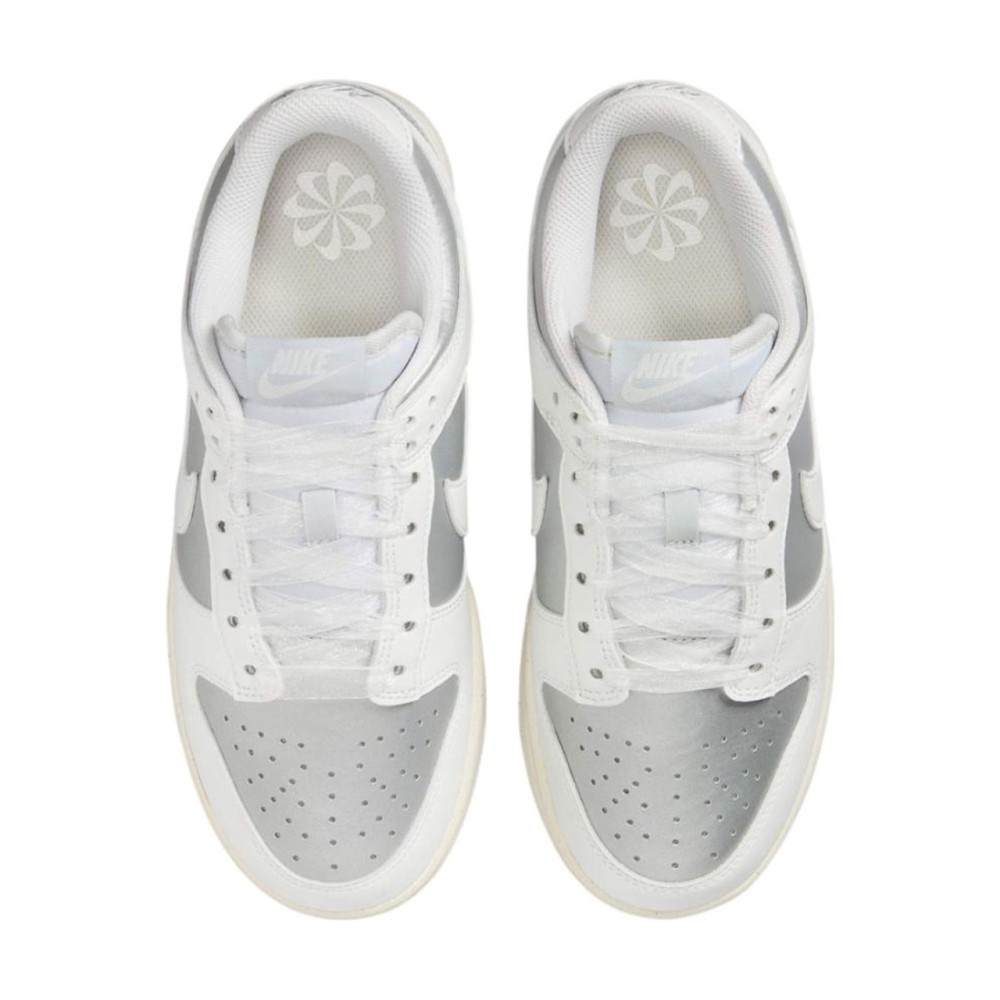 Dunk Low Next Nature Sheer Lace Metallic Platinum Women