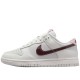 Dunk Low Women White Red Pink