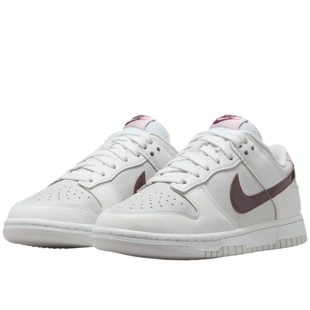 Dunk Low Women White Red Pink
