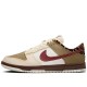Dunk Low Women Beige Red