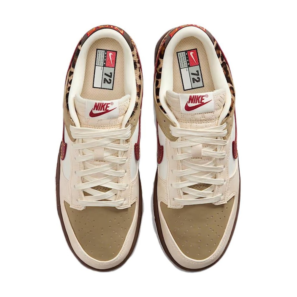 Dunk Low Women Beige Red
