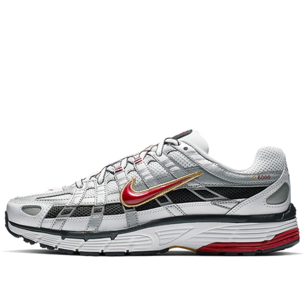 P 6000 Cnpt Metallic Silver Red Women