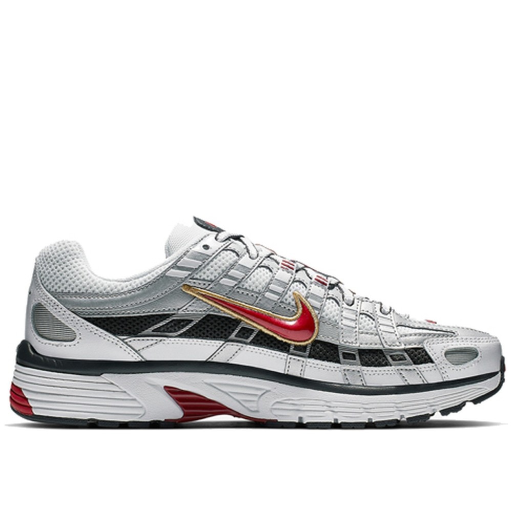 P 6000 Cnpt Metallic Silver Red Women
