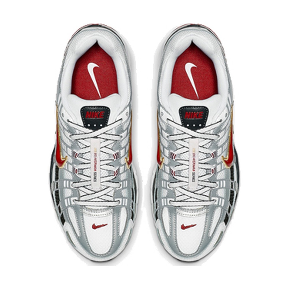 P 6000 Cnpt Metallic Silver Red Women