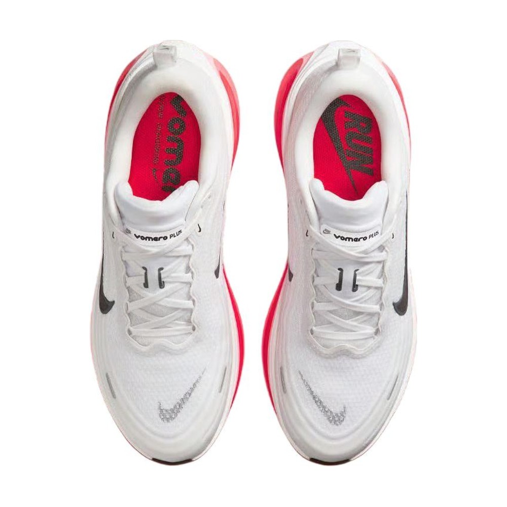 Vomero Plus White Black Bright Crimson