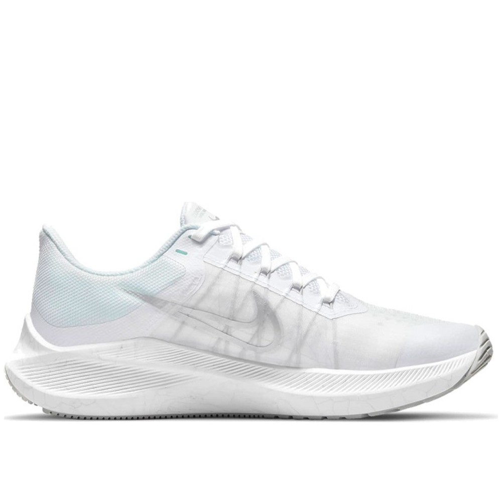 Zoom Winflo 8 White Metallic Silver Women
