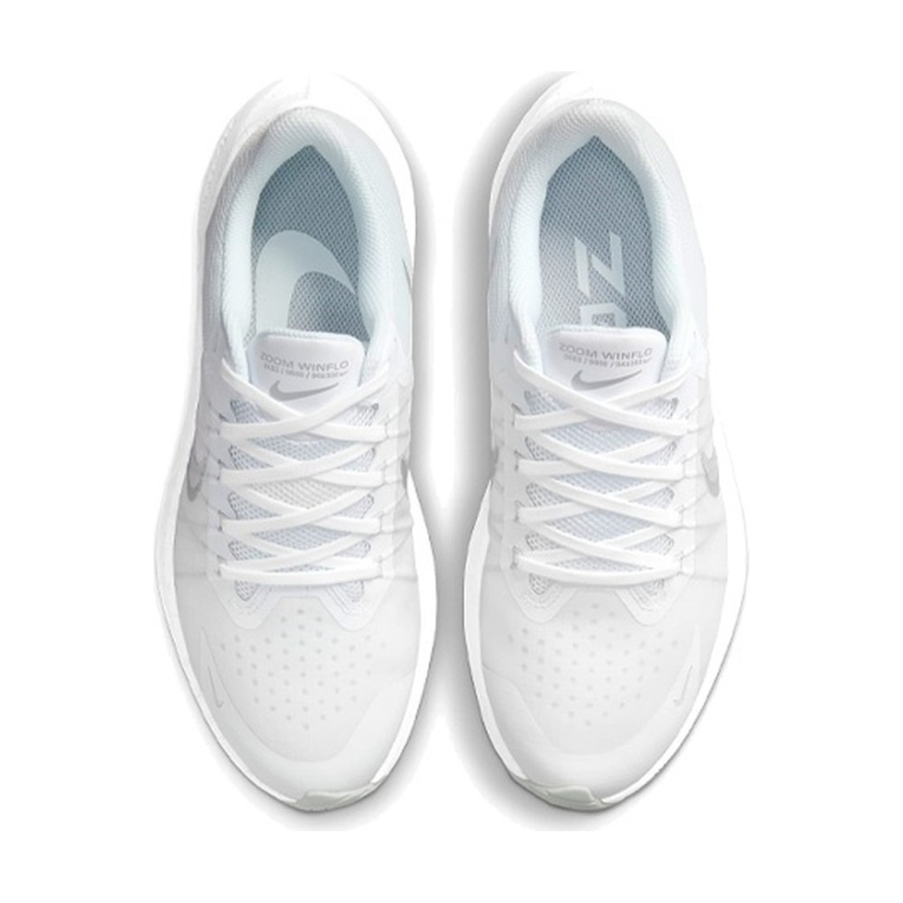 Zoom Winflo 8 White Metallic Silver Women