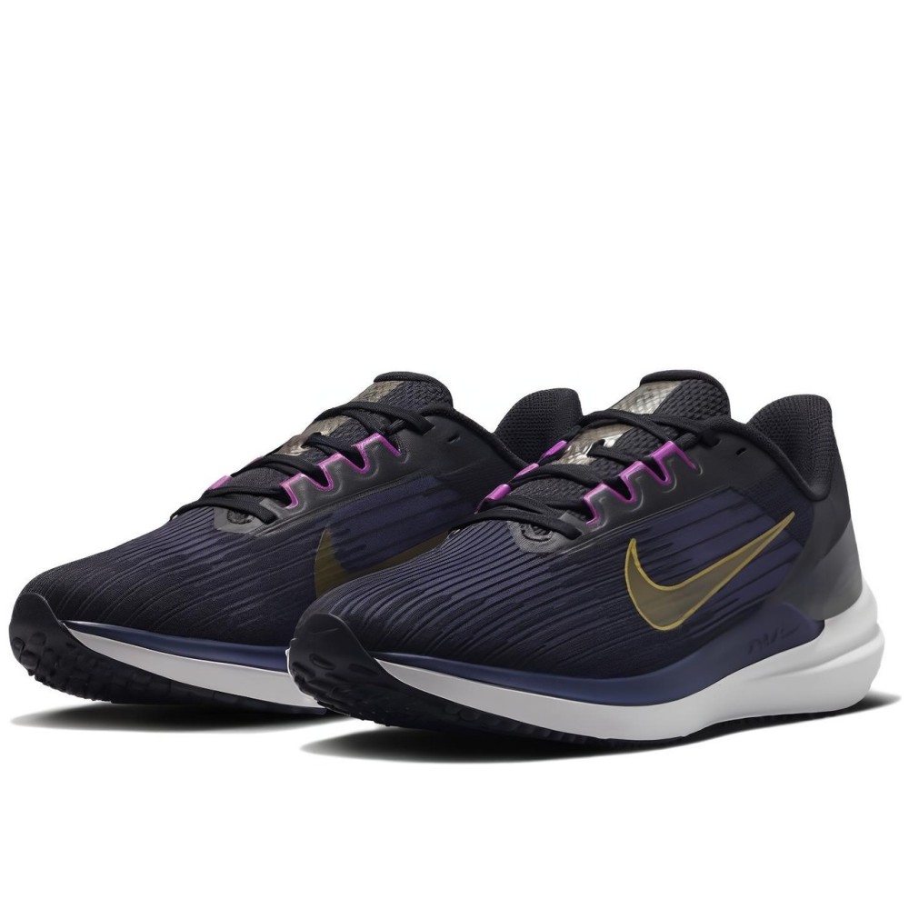 Air Zoom Winflo 9 Black Gold Suede