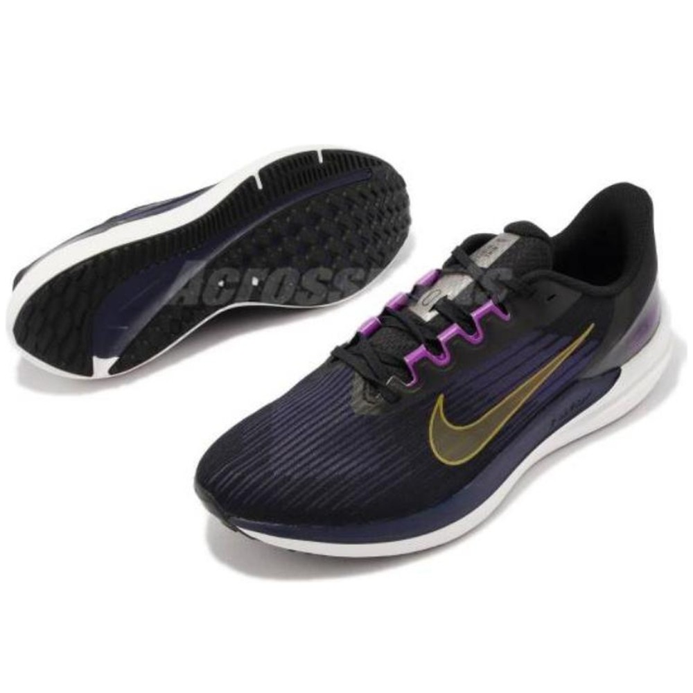 Air Zoom Winflo 9 Black Gold Suede