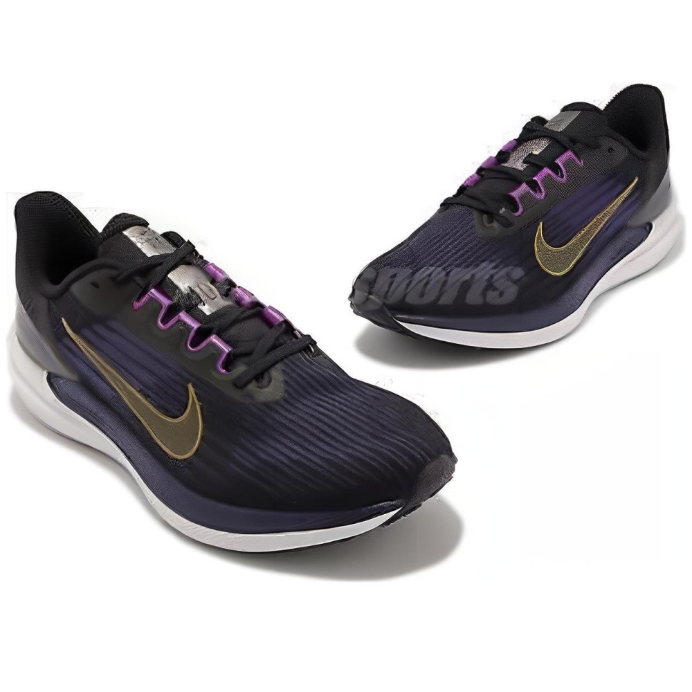 Air Zoom Winflo 9 Black Gold Suede