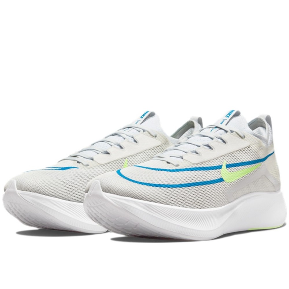 Zoom Fly 4 White Imperial Blue Lime Glow