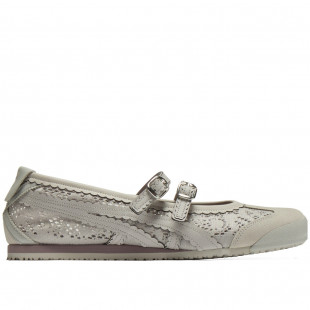 Mexico 66 Mary Jane Shoes Buckle Fabric Flat Gray Low Heel 3cm Moderate Round Tip 1182a705 020