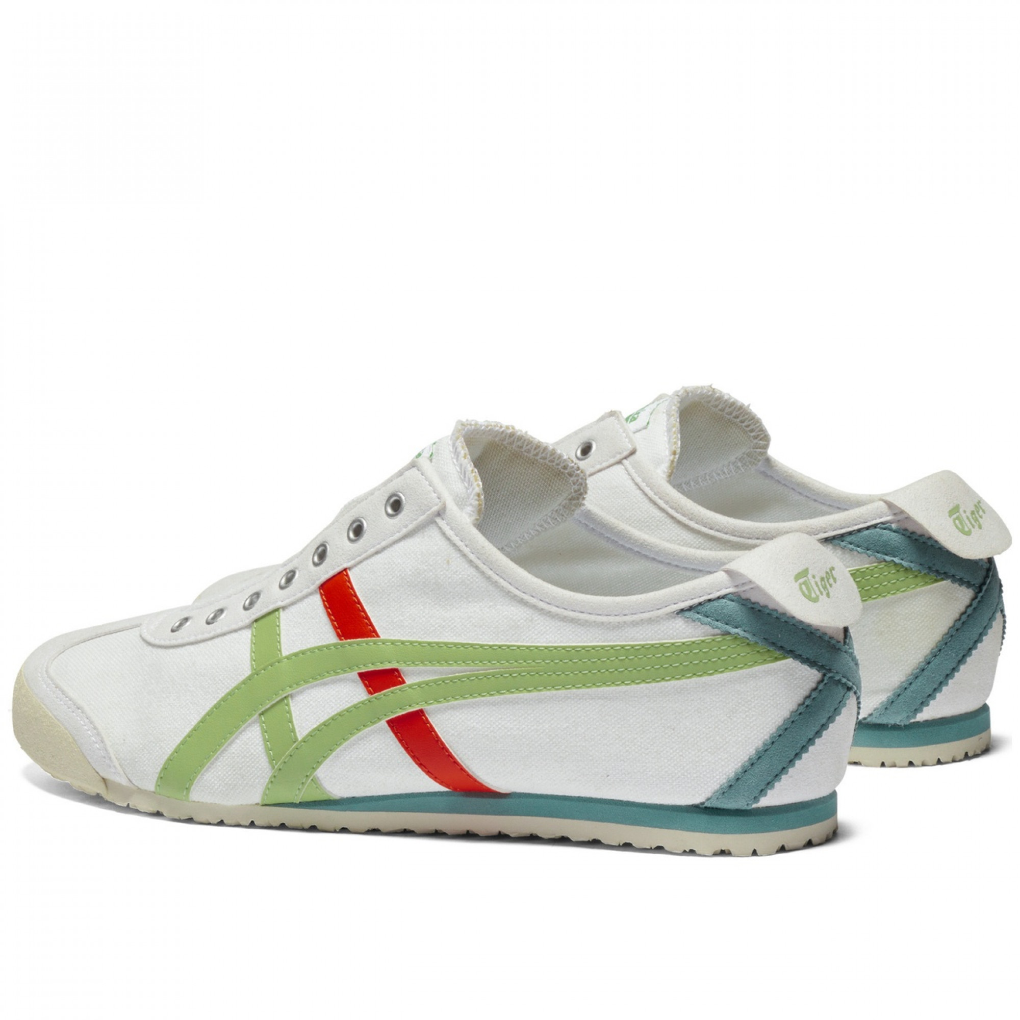 Mexico 66 Slip On White Jade Orange