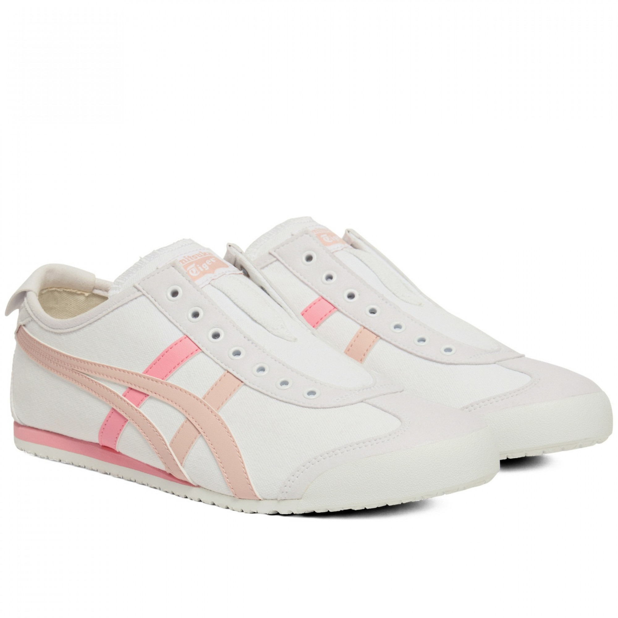 Mexico 66 Slip On Casual Shoes Low Top White Pink