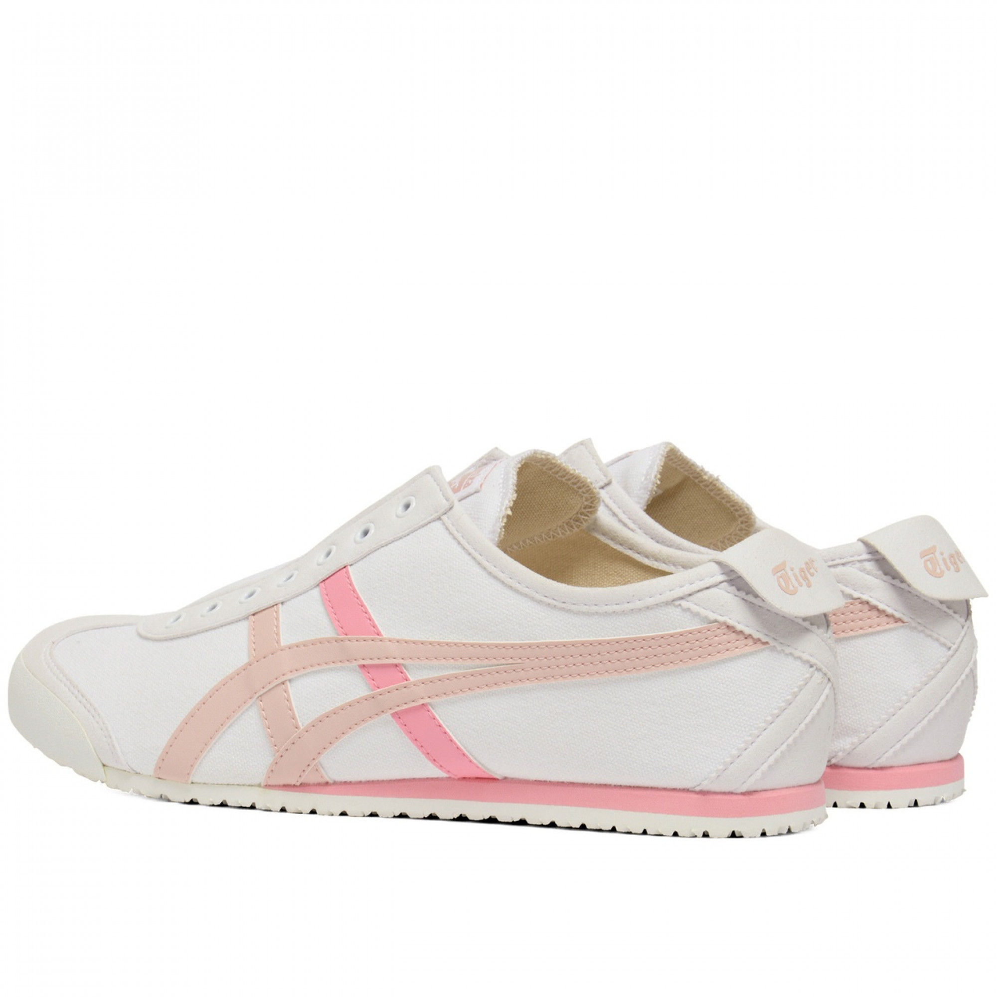 Mexico 66 Slip On Casual Shoes Low Top White Pink