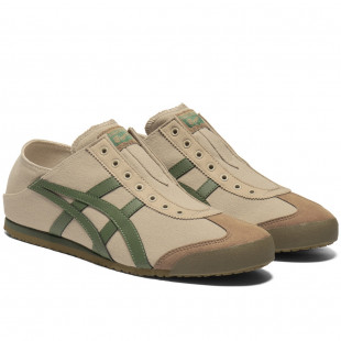 Mexico 66 Casual Shoes Beige Fabric Flat Green Low Top Moderate Round Tip Slip On 1183a437 253