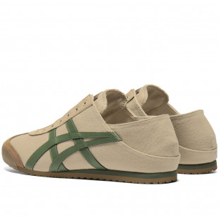 Mexico 66 Casual Shoes Beige Fabric Flat Green Low Top Moderate Round Tip Slip On 1183a437 253
